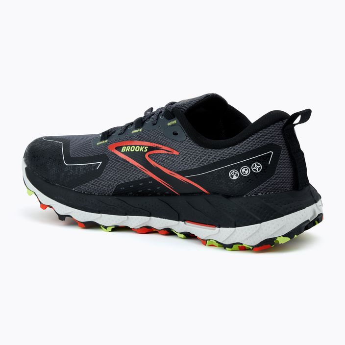 Brooks Cascadia 18 GTX men's running shoe blackened pearl/black/tomato 3