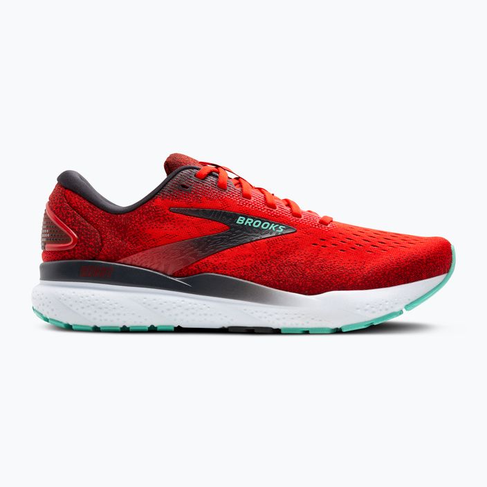 Brooks Ghost 16 men's running shoes fiery red/ebony/cockatoo 2