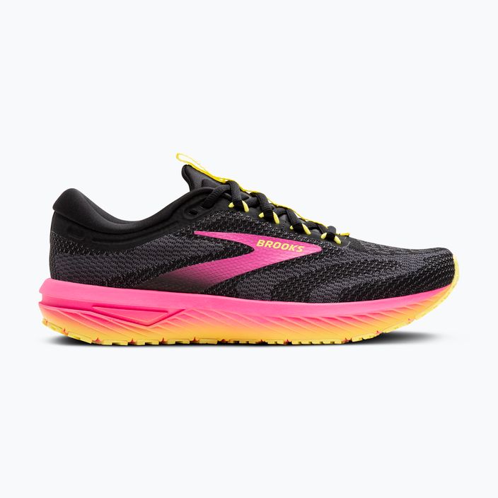 Brooks Revel 7 women's running shoes black/pink/lemon tonic 2