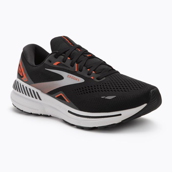 Brooks Adrenaline GTS 23 black/mandarin red/silver men's running shoes