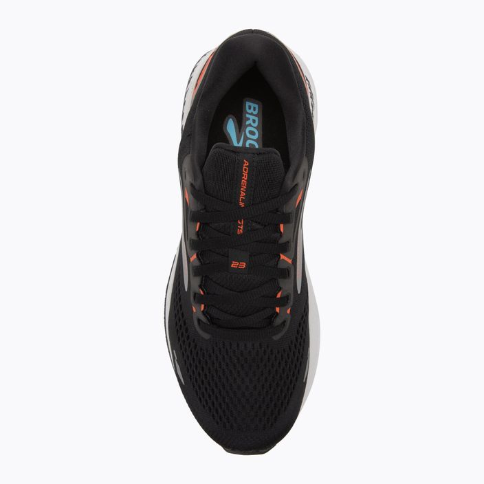 Brooks Adrenaline GTS 23 black/mandarin red/silver men's running shoes 5