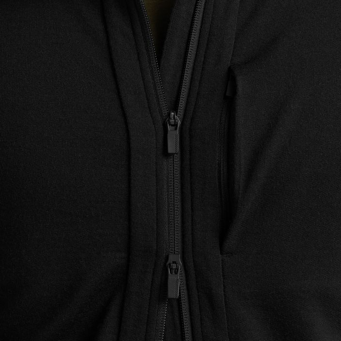 Men's Icebreaker Quantum III LS Zip Hood trekking sweatshirt black IB0A59JX0011 7
