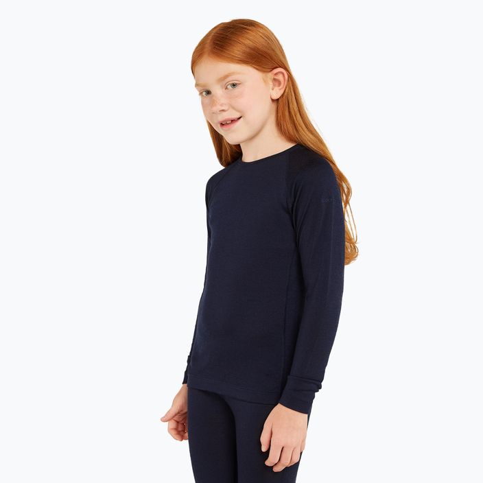 Children's thermal longsleeve icebreaker 200 Oasis Crewe midnight navy 5