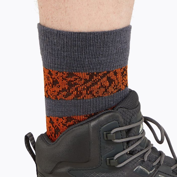 Icebreaker Hike+ Light Crew Natural Summit men's trekking socks graphite/blaze/black 4