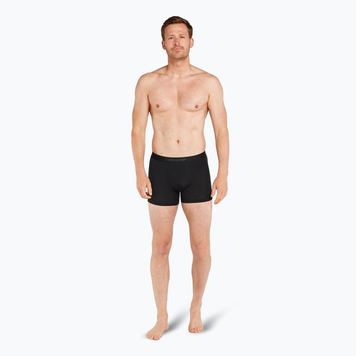 Men's thermal boxer shorts icebreaker Merino 125 Cool-Lite Anatomica black 3