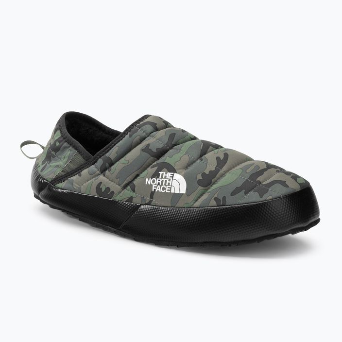 Men's winter slippers The North Face Thermoball Traction Mule V green-black NF0A3UZN33U1