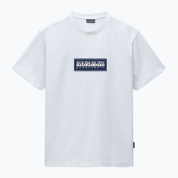 Men's Napapijri S-Box Logo white heron T-shirt 4