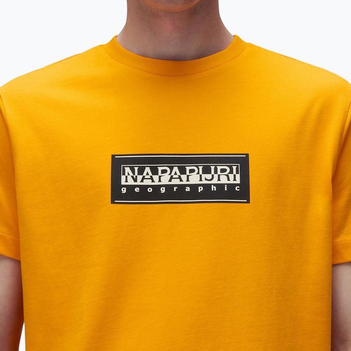 Men's Napapijri S-Box Logo T-shirt orange marigold 3