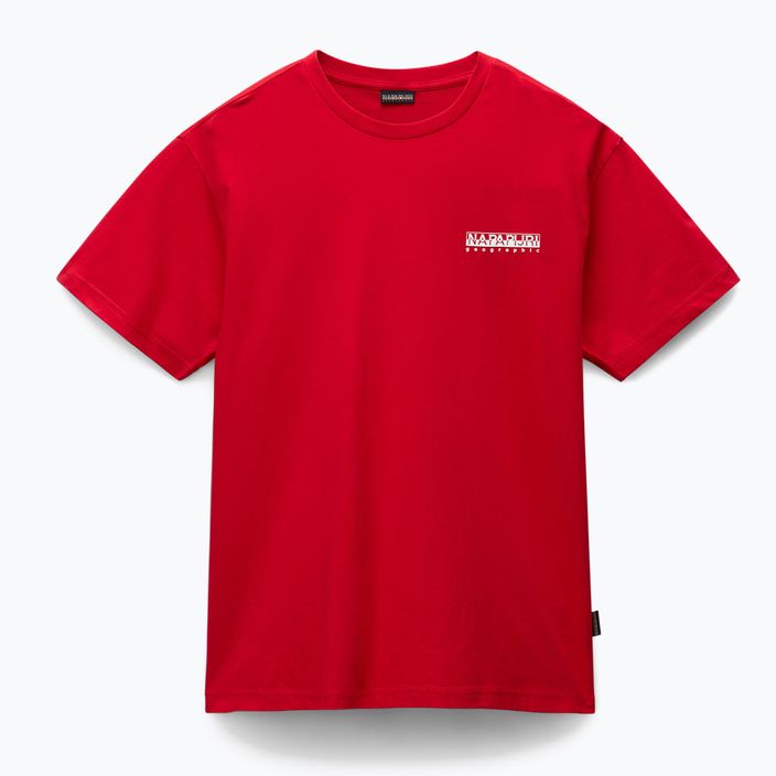 Men's Napapijri S-Linth red goji t-shirt 5