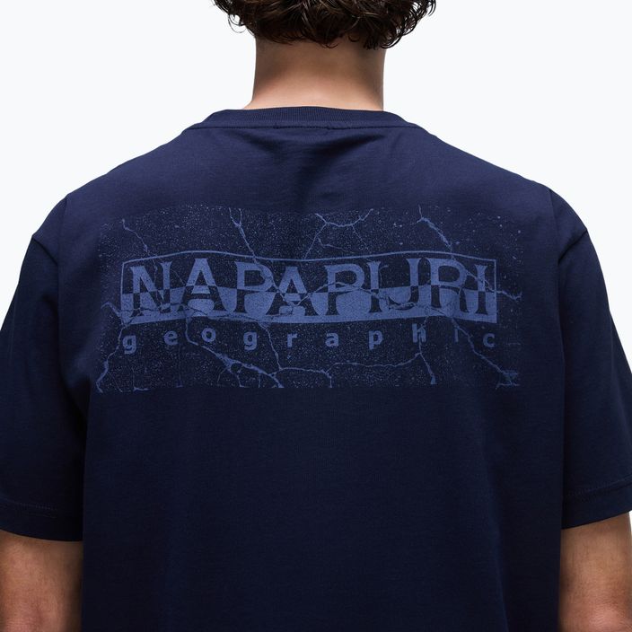 Men's Napapijri S-Albula blu marine T-shirt 4