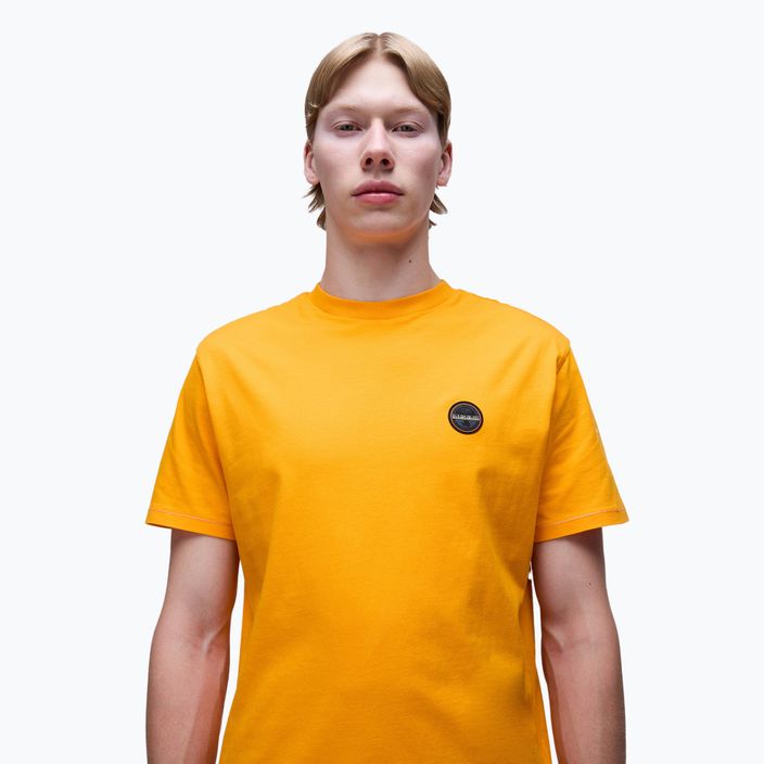 Men's Napapijri S-Badge orange marigold T-shirt 4