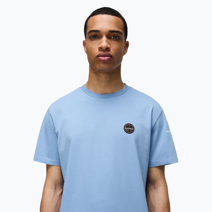 Men's Napapijri S-Badge blue ashleigh t-shirt 3