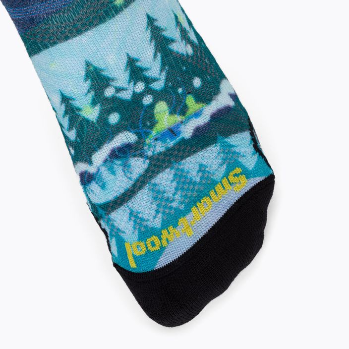 Women's ski socks Smartwool Performance Ski Zero Cushion Skication Print OTC blue SW001629E181 3