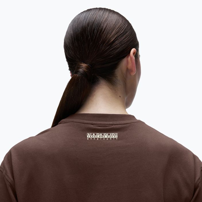 Napapijri women's S-Rhin brown hickory t-shirt 4