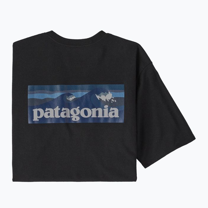 Men's Patagonia Boardshort Logo Pocket Responsibili ink black T-shirt 5