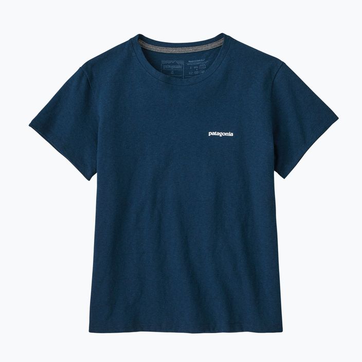 Women's trekking T-shirt Patagonia P-6 Logo Responsibili-Tee tidepool blue 8