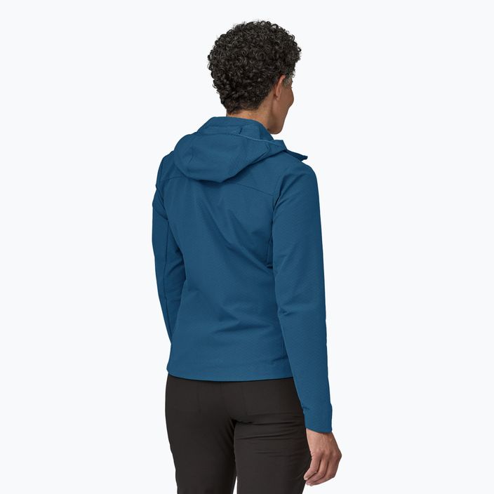 Women's softshell jacket Patagonia R1 CrossStrata Hoody lagom blue 3