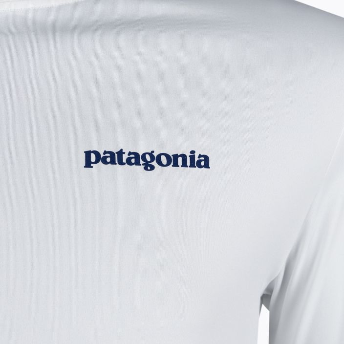 Men's Patagonia Cap Cool Daily Graphic Shirt-Waters LS boardshort logo/white trekking longsleeve 5