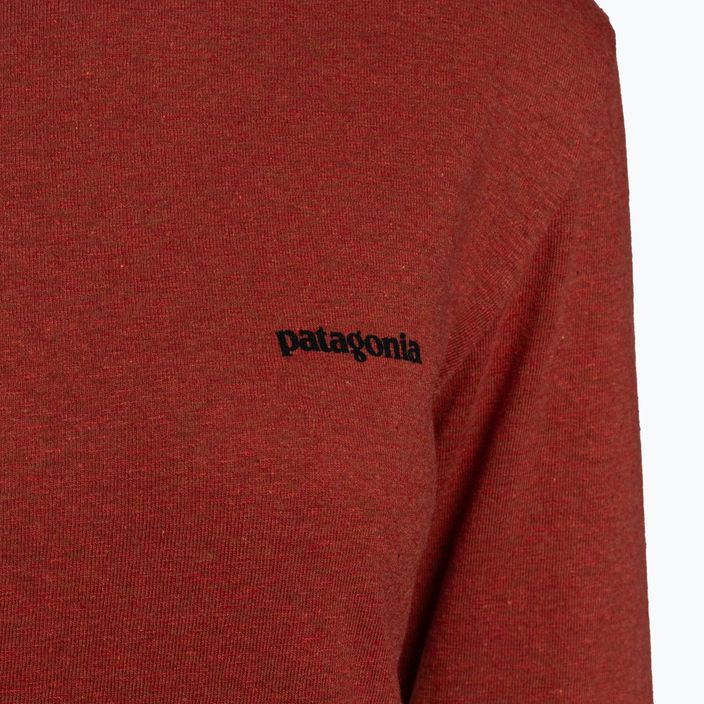 Women's trekking T-shirt Patagonia P-6 Logo Responsibili-Tee LS burl red 3
