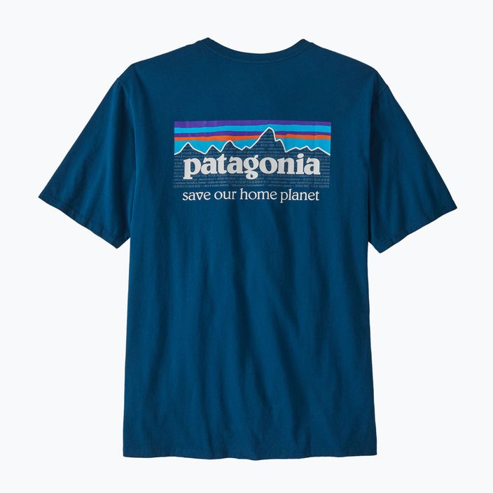 Men's Patagonia P-6 Mission Organic lagom blue trekking shirt 6