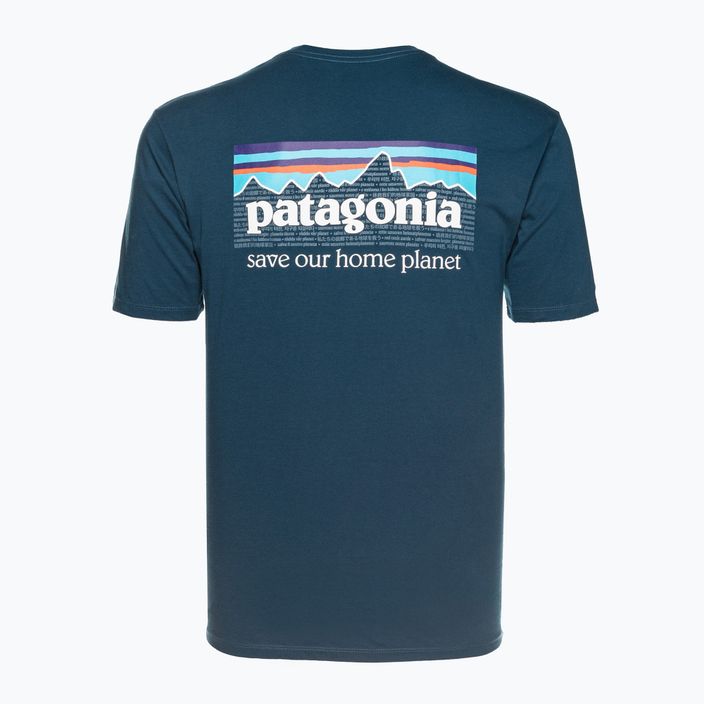 Men's Patagonia P-6 Mission Organic lagom blue trekking shirt 2