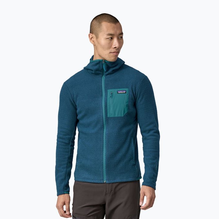Men's Patagonia R1 Air Full-Zip fleece sweatshirt lagom blue