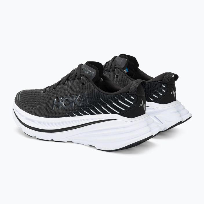 HOKA Bondi X black/white men's running shoes 3