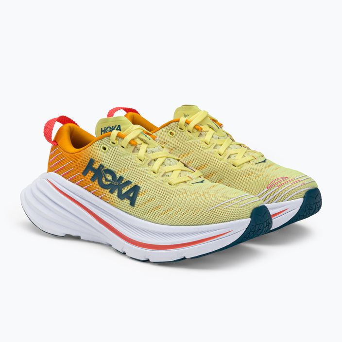 Women's running shoes HOKA Bondi X yellow-orange 1113513-YPRY 5