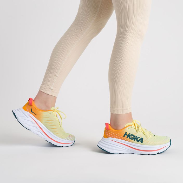 Women's running shoes HOKA Bondi X yellow-orange 1113513-YPRY 2