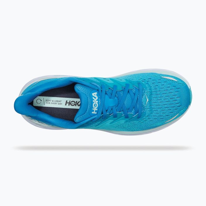 HOKA men's running shoes Clifton 8 blue 1119393-IBSB 12