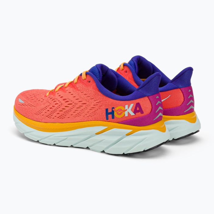 Women's running shoes HOKA Clifton 8 orange 1119394-FBLN 3
