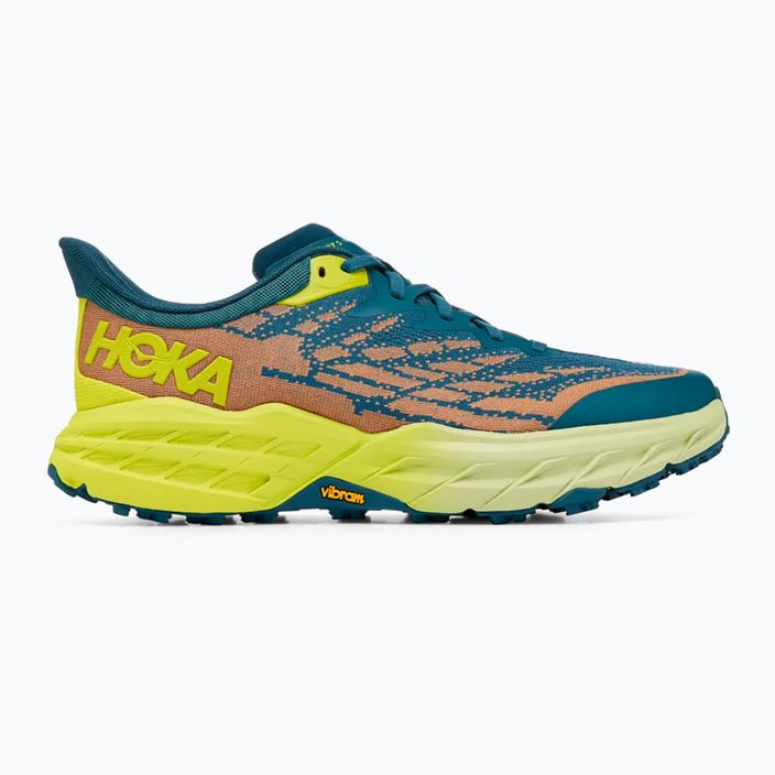 Men's running shoes HOKA Speedgoat 5 Wide blue coral/evening primorose 8