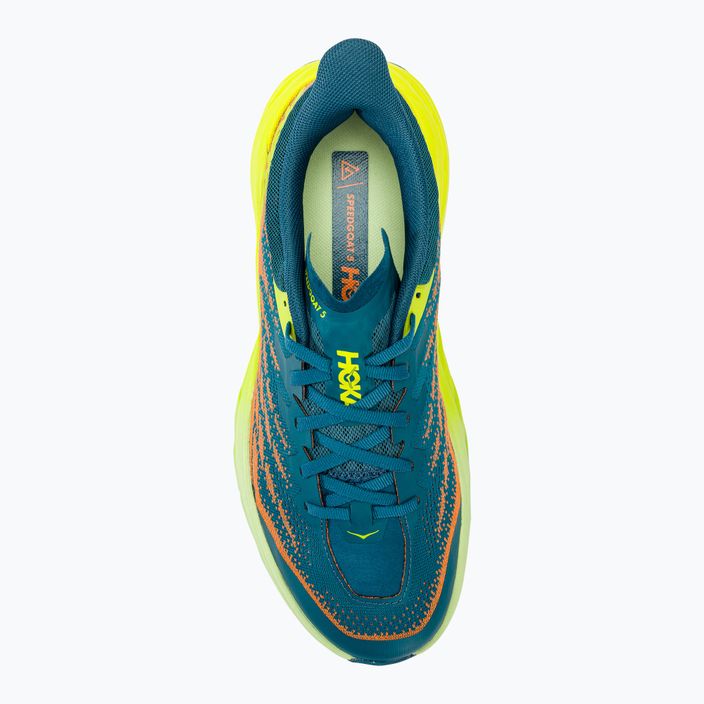 Men's running shoes HOKA Speedgoat 5 Wide blue coral/evening primorose 5