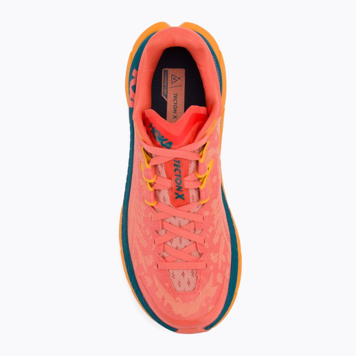 Women's running shoes HOKA Tecton X camellia/blue coral 6