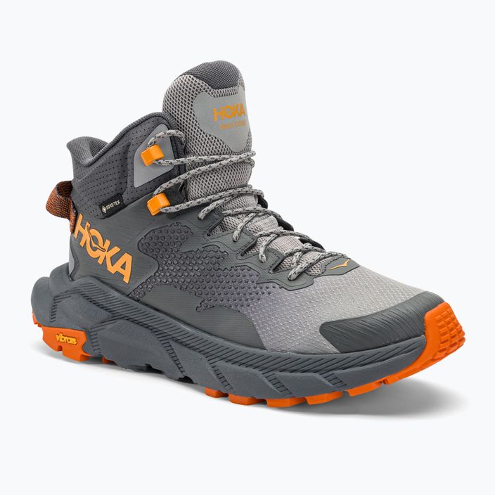 Men's trekking boots HOKA Trail Code GTX castlerock/persimmon orange