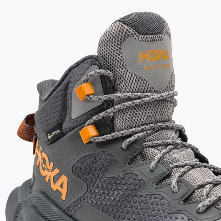 Men's trekking boots HOKA Trail Code GTX castlerock/persimmon orange 8