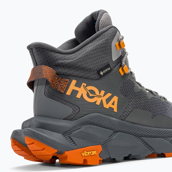Men's trekking boots HOKA Trail Code GTX castlerock/persimmon orange 9