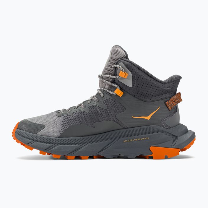 Men's trekking boots HOKA Trail Code GTX castlerock/persimmon orange 10