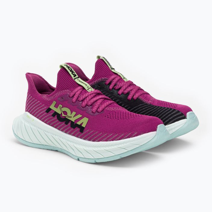 Women's running shoes HOKA Carbon X 3 pink 1123193-FFBL 5