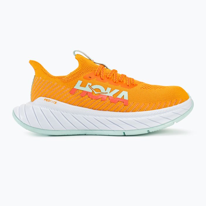 Women's running shoes HOKA Carbon X 3 radiant yellow/camellia 2