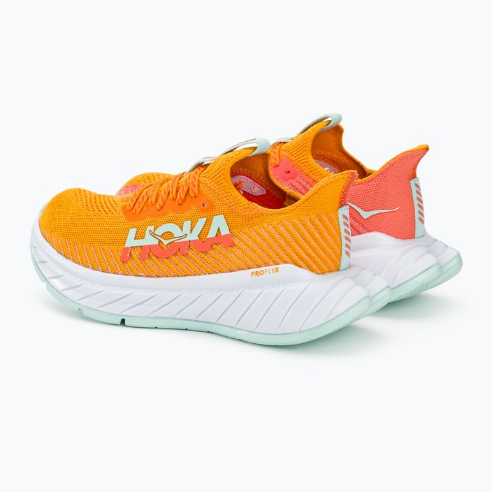 Women's running shoes HOKA Carbon X 3 radiant yellow/camellia 4
