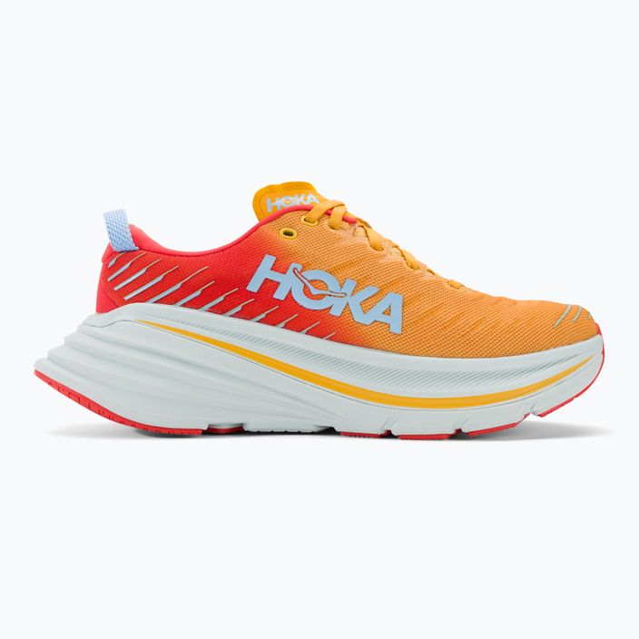 HOKA Bondi X fiesta/amber yellow men's running shoes 2