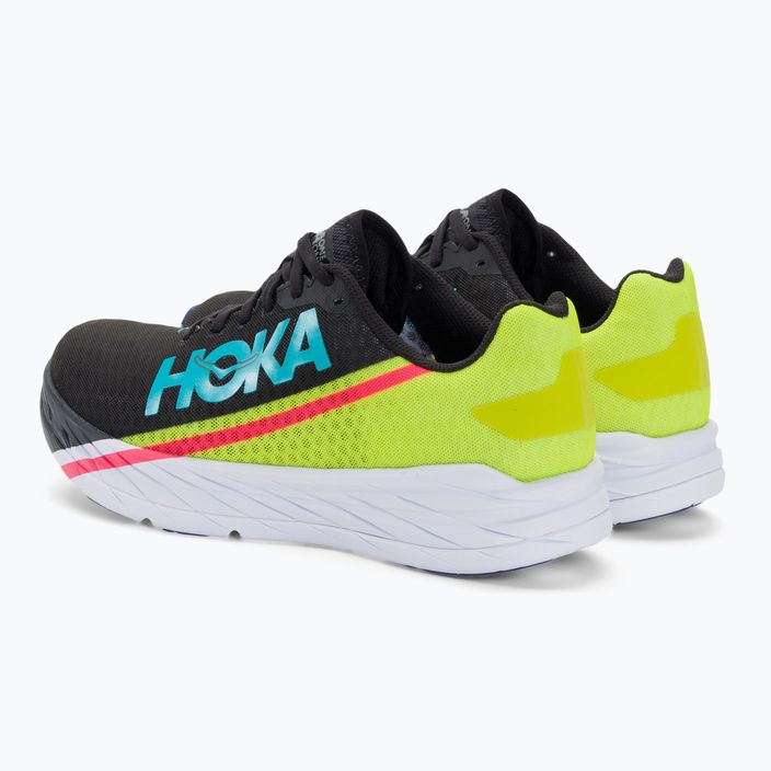 HOKA Rocket X black/evening primrose running shoe 3