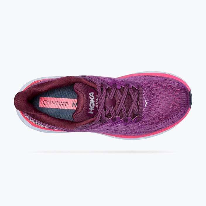 Women's running shoes HOKA Clifton 8 purple 1119394-GWBY 12