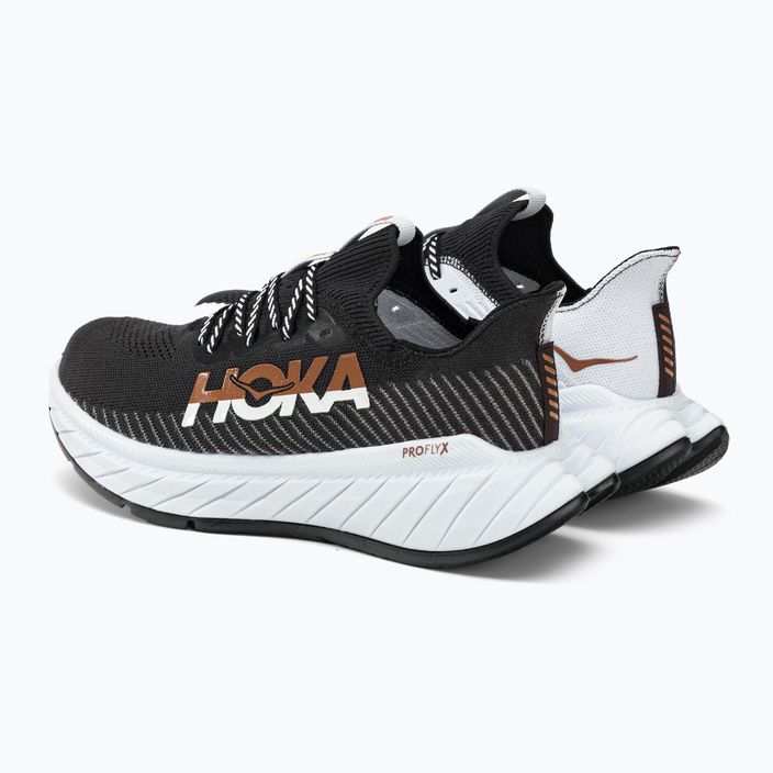 HOKA men's running shoes Carbon X 3 black and white 1123192-BWHT 4