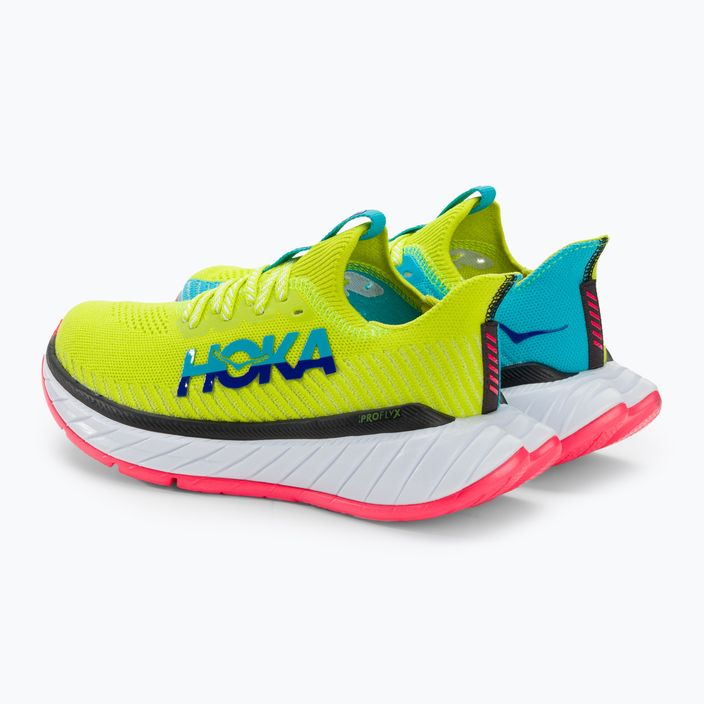 Women's running shoes HOKA Carbon X 3 evening primrose/scuba blue 3