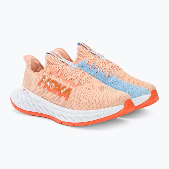 Women's running shoes HOKA Carbon X 3 peach parfait/summer song 5