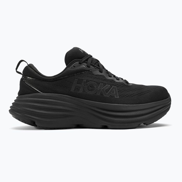 Men's running shoes HOKA Bondi 8 black/black 2