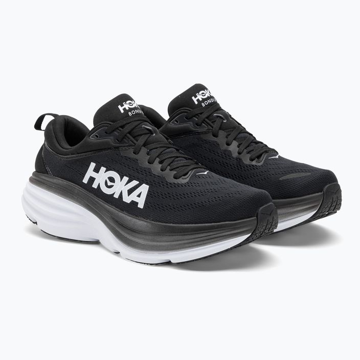 Men's running shoes HOKA Bondi 8 black/white 4