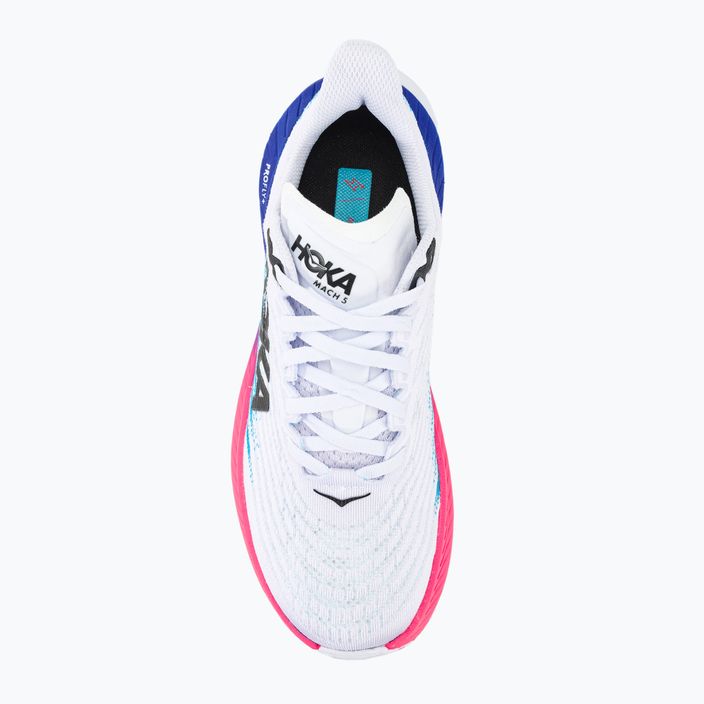 Women's running shoes HOKA Mach 5 white/scuba blue 7